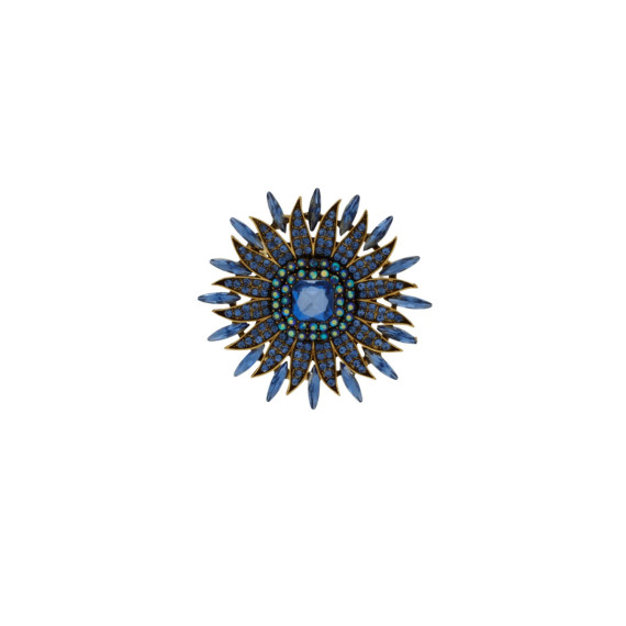 Dansk Copenhagen Tracey Colorful Brooch Blue