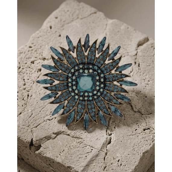 Dansk Copenhagen Tracey Colorful Brooch Blue