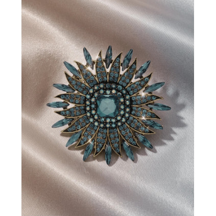 Dansk Copenhagen Tracey Colorful Brooch Blue