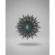 Dansk Copenhagen Tracey Colorful Brooch Blue