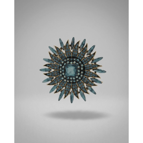 Dansk Copenhagen Tracey Colorful Brooch Blue