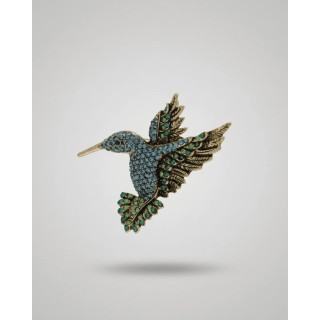 Dansk Copenhagen Tracey Bird Brooch Blue
