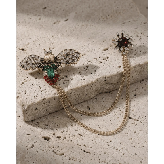 Dansk Copenhagen Tracey Bee W/Chain Brooch