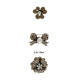 Dansk Copenhagen Tracey 3in1 Bow Pearl Brooch Set