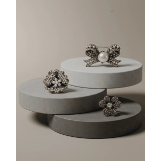 Dansk Copenhagen Tracey 3in1 Bow Pearl Brooch Set
