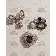 Dansk Copenhagen Tracey 3in1 Midcentury Pearl Brooch Set