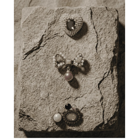 Dansk Copenhagen Tracey 3in1 Midcentury Pearl Brooch Set