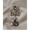 Dansk Copenhagen Tracey 3in1 Midcentury Pearl Brooch Set