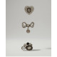 Dansk Copenhagen Tracey 3in1 Midcentury Pearl Brooch Set