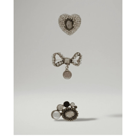 Dansk Copenhagen Tracey 3in1 Midcentury Pearl Brooch Set