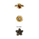 Dansk Copenhagen Tracey 3in1 bee & Flower Brooch Set