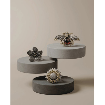 Dansk Copenhagen Tracey 3in1 bee & Flower Brooch Set