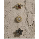 Dansk Copenhagen Tracey 3in1 bee & Flower Brooch Set