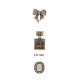 Dansk Copenhagen Tracey 3in1 Smooked Diamand & Pearl Brooch Set