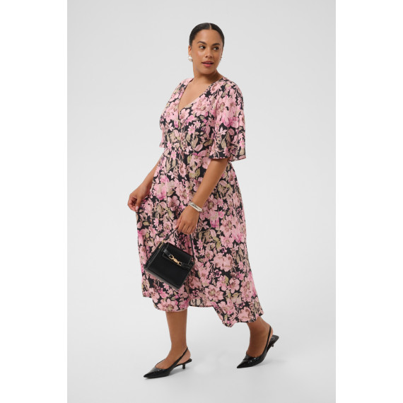 Kaffe Csarina Dress Pink Flower