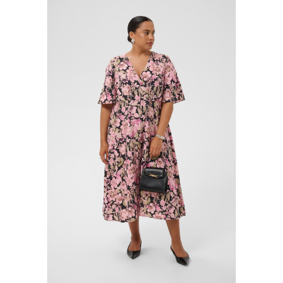 Kaffe Csarina Dress Pink Flower