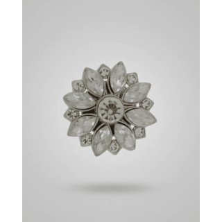 Dansk Copenhagen Ingunn Clear CZ Flower button Cover
