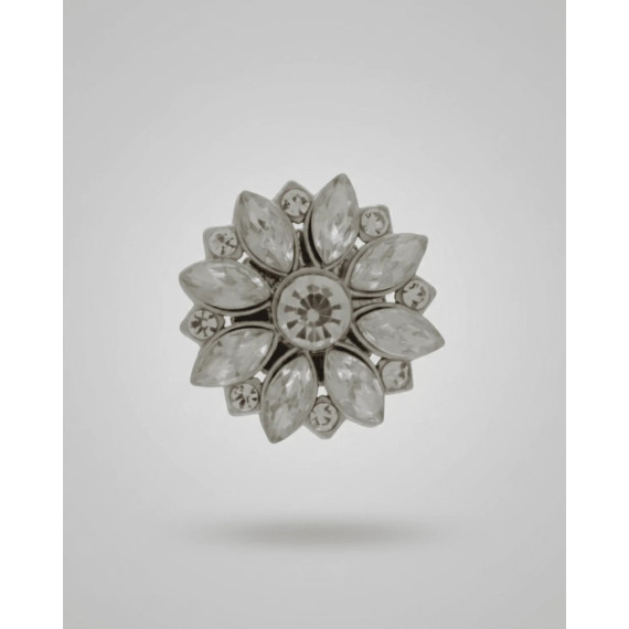 Dansk Copenhagen Ingunn Clear CZ Flower button Cover