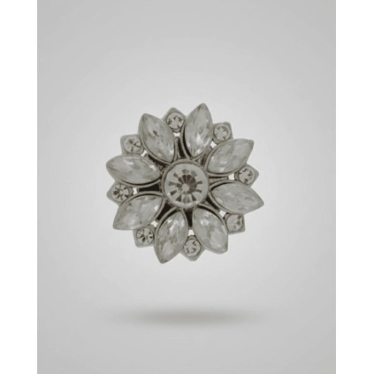 Dansk Copenhagen Ingunn Clear CZ Flower button Cover