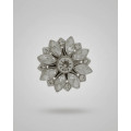 Dansk Copenhagen Ingunn Clear CZ Flower button Cover