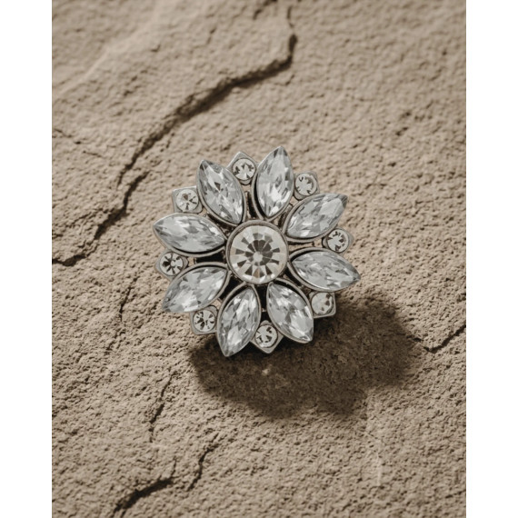 Dansk Copenhagen Ingunn Clear CZ Flower button Cover