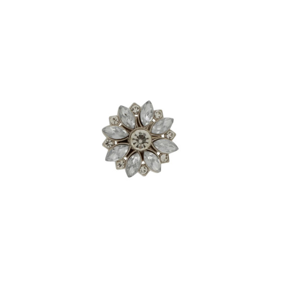 Dansk Copenhagen Ingunn Clear CZ Flower button Cover