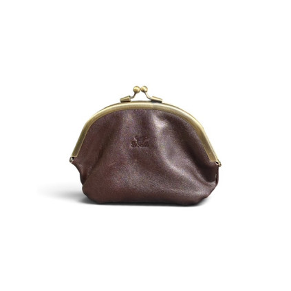 Le Salle Frame Purse L Brown