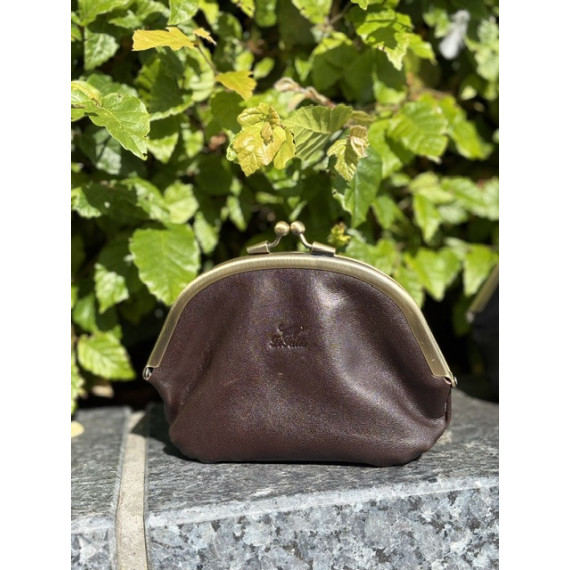 Le Salle Frame Purse L Brown