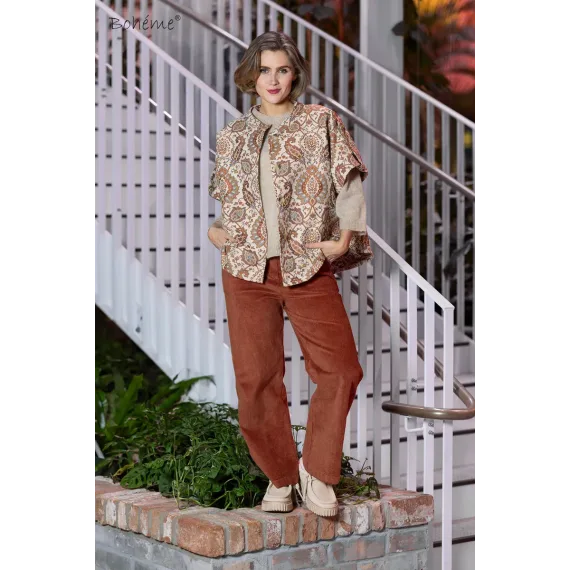 Bohème Pants straight cord