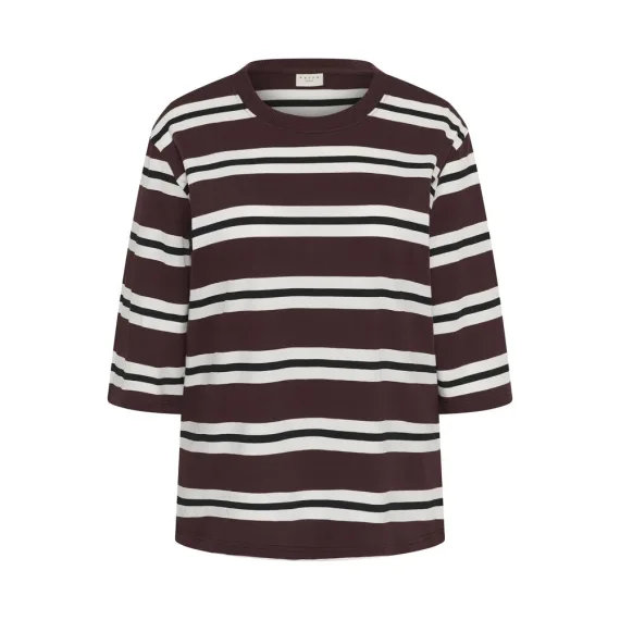 Kaffe Cwinni Tshirt Fudge/Chalk/Black