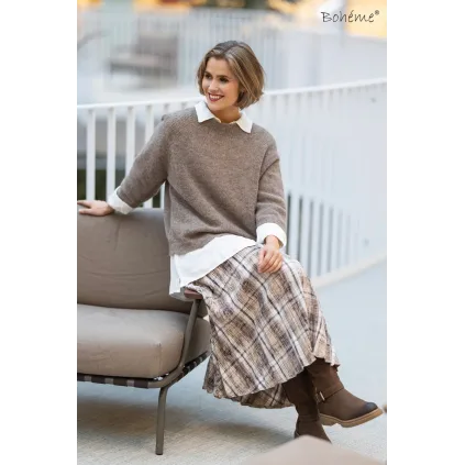 Bohème Skirt checks plisse
