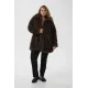 Kaffe Caurola Coat Dark Brown Fur
