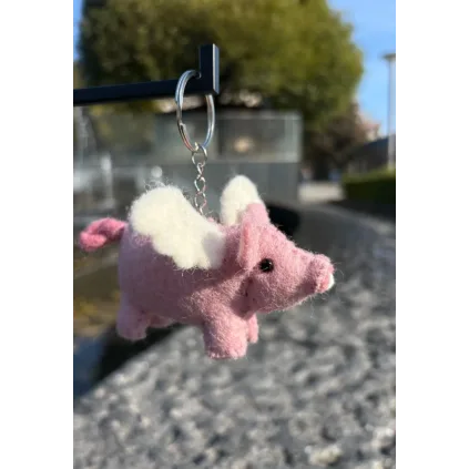 Lovely Planet Key Chain Flying Pig