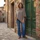 Lind Linn Poncho Taupe