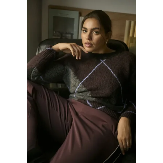 Kaffe Ckit Pullover D.Grey Mel/Fudge