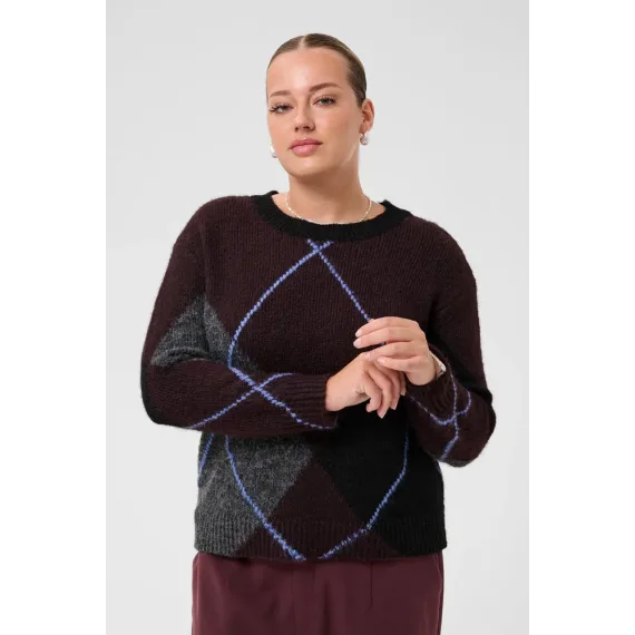 Kaffe Ckit Pullover D.Grey Mel/Fudge